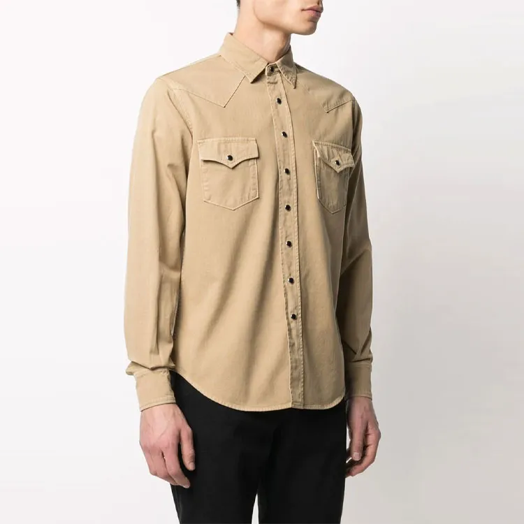 SAINT LAURENT Denim Western Shirt-3