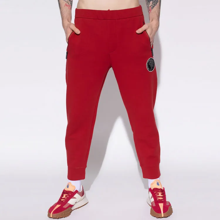 EMPORIO ARMANI SS22 Knitted Sweatpants Men's Red-2
