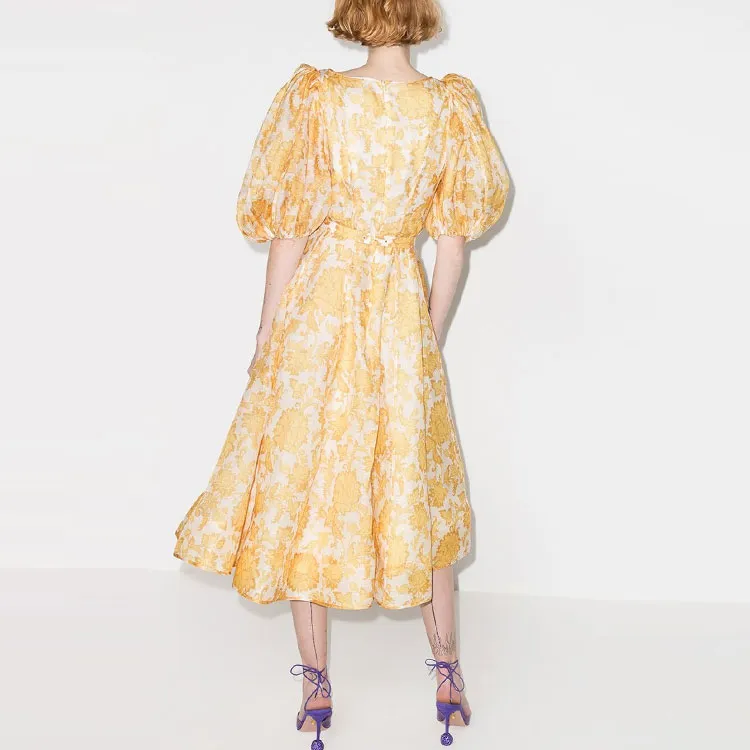 Zimmermann Short Sleeved Dresses Women's Yellow-2