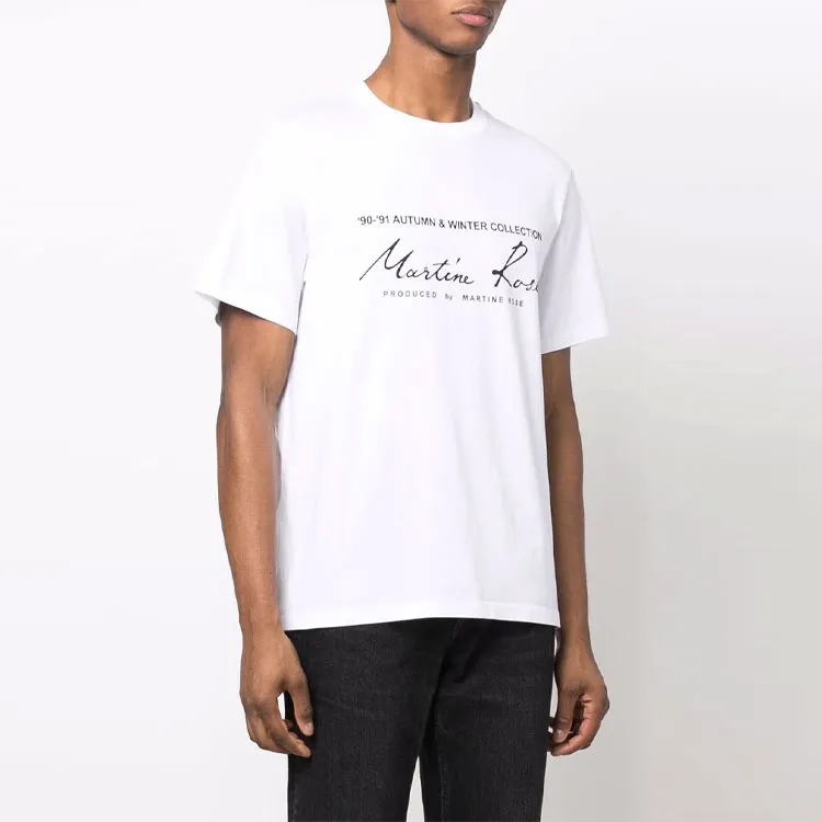 Martine Rose Logo Printed Crewneck T Shirt-4