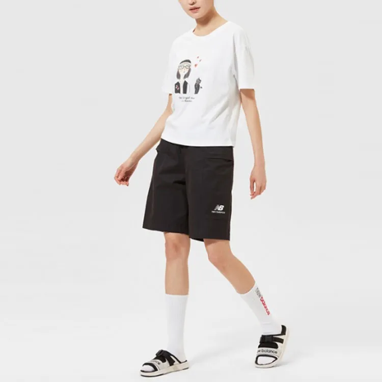 New Balance Drop Shoulder Sleeve T Shirt Women's White-3