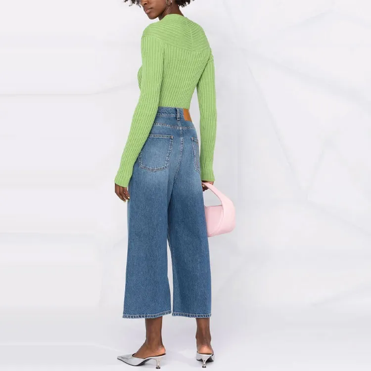 MSGM Ribbed knit Knot detail Top-4