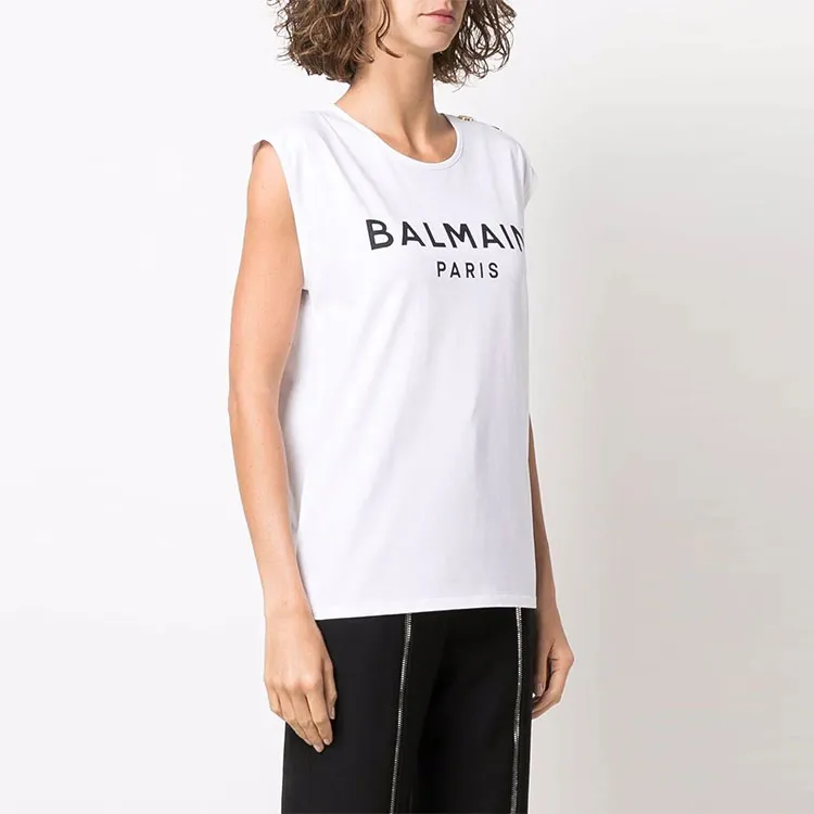 BALMAIN Button Embellished Tank Top-3