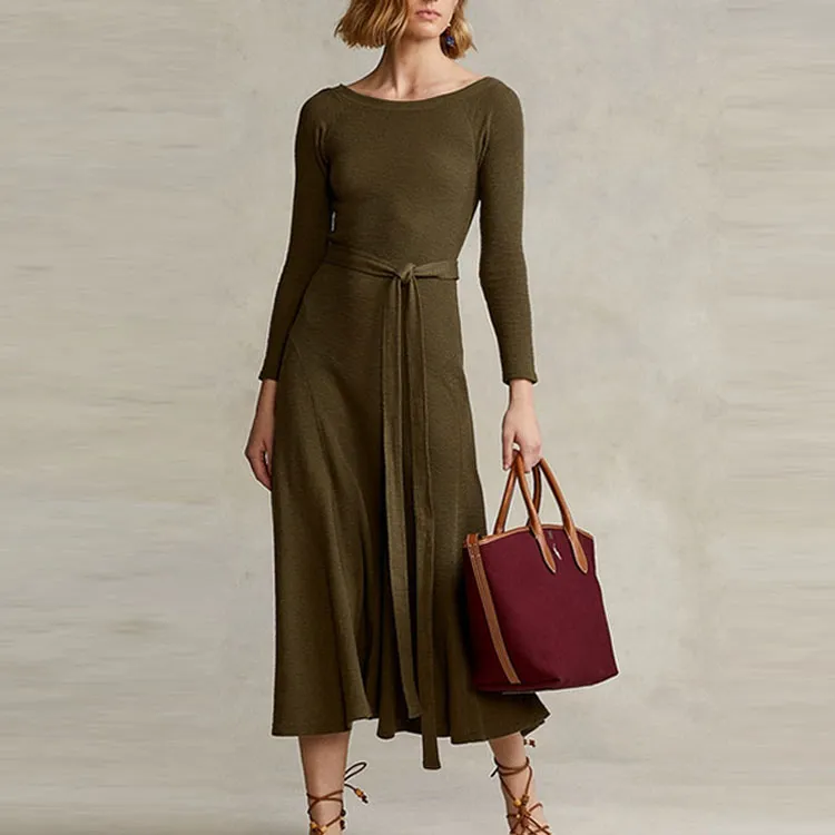 Polo Ralph Lauren Long-Sleeved Dresses Women's Green-1