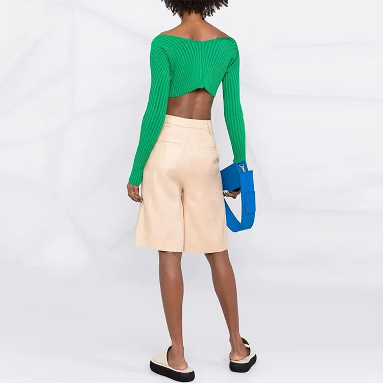 Jacquemus SS22 Slim Fit Sweater Women's Green-2