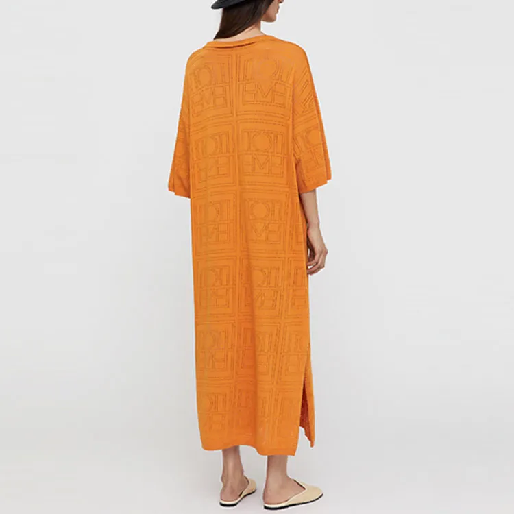 TOTEME Long-Sleeved Dresses Women's Orange Red-2
