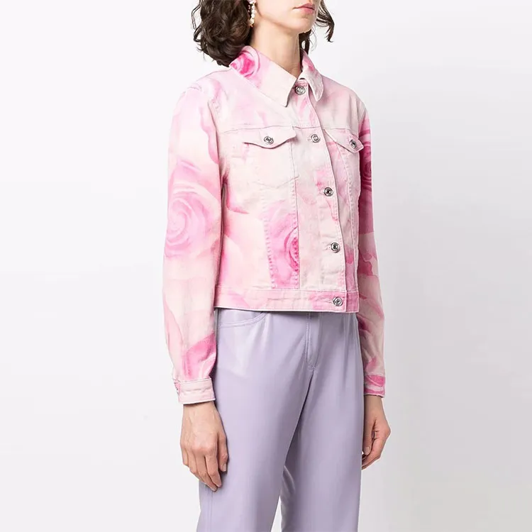 Blumarine SS22 Denim Jacket Women's Pink-3