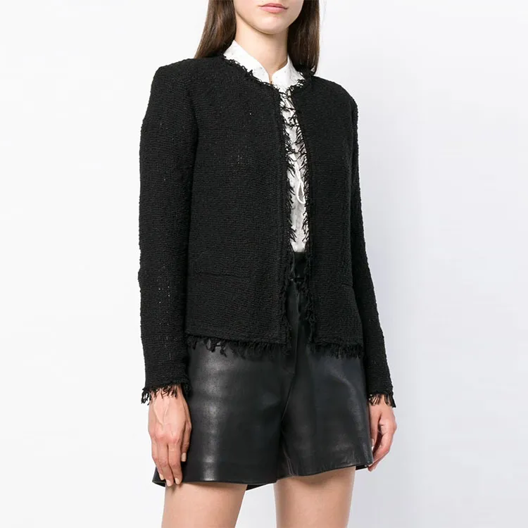 IRO NIGHT Shavani Crewneck Fringed Jacket-2