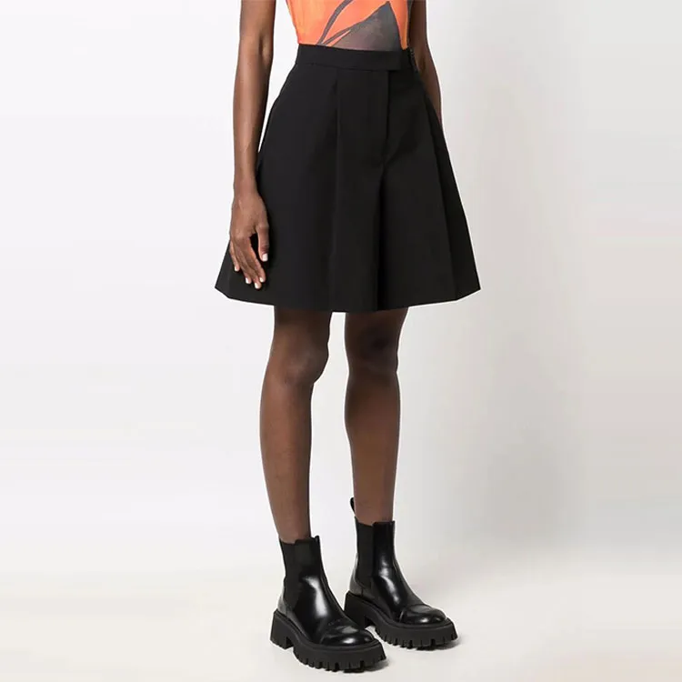 Moncler SS22 Casual Short Skirts Women's Black-3