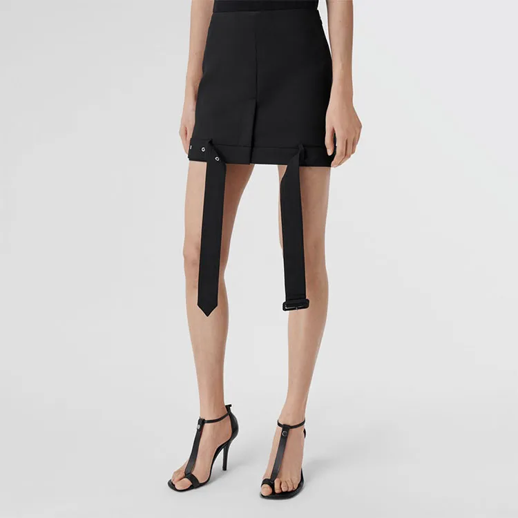 Burberry Casual Short Skirts Women's Black-3
