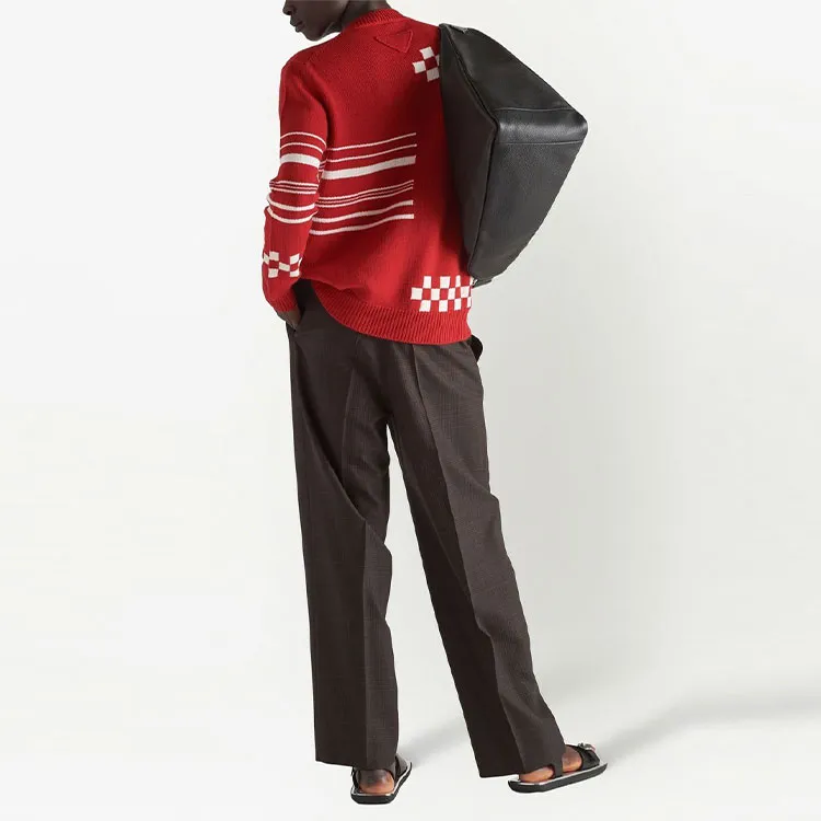 PRADA Cashmere Sweaters Men Red-2