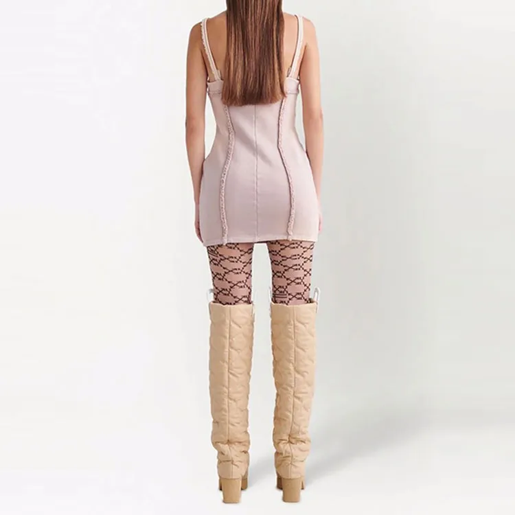 OFF WHITE Seam detail Fitted Mini Dress-2
