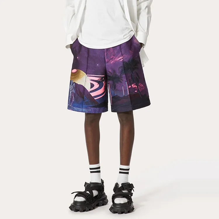 Valentino Casual Shorts Men Purple-1