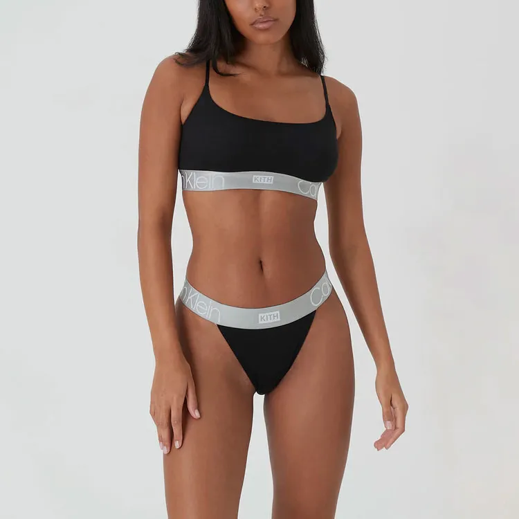 KITH Women's For Calvin Klein Seasonal Bralette 'Black'-3