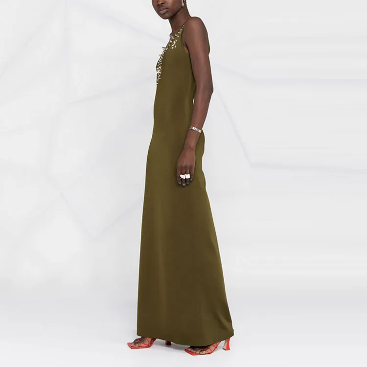 GIVENCHY Sleeveless Dress Women's Green-3