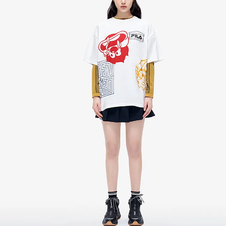 FILA FUSION ARIES Collaboration Collection T-Shirt Unisex Standard White-2