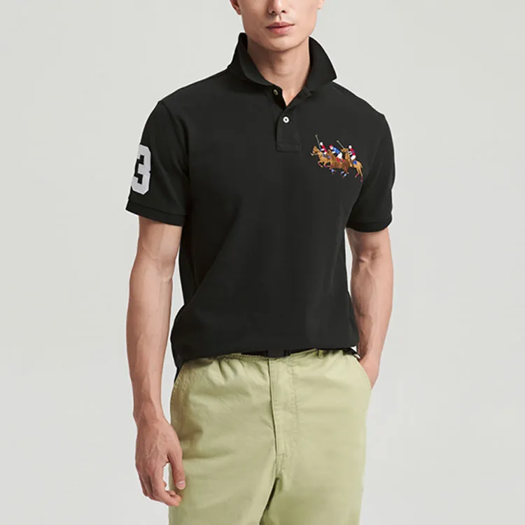 Polo Ralph Lauren SS22 Polo Shirt Men's Black-3