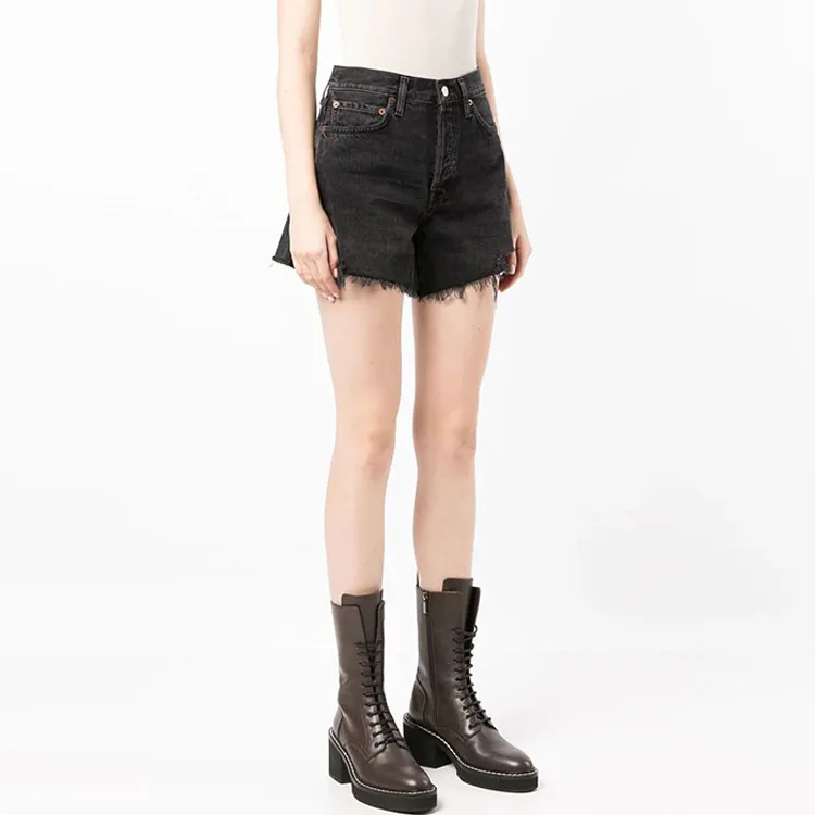 AGOLDE Denim Shorts Women's Black-2