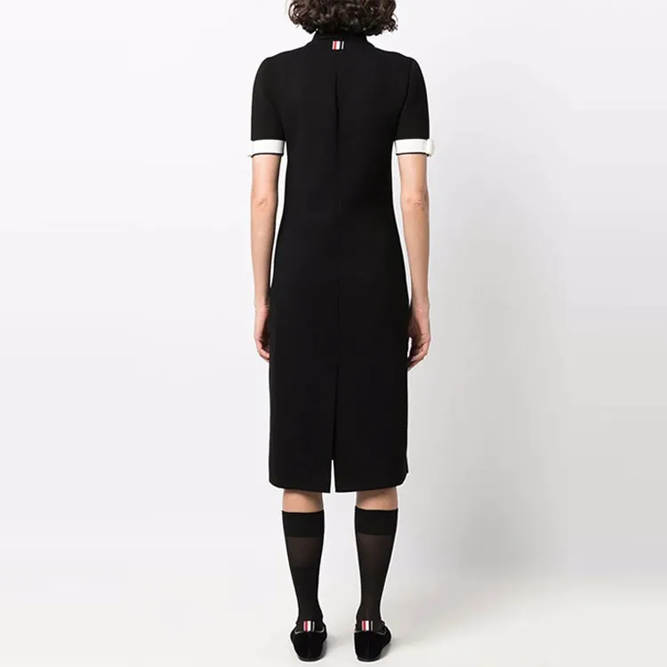 THOM BROWNE Short Sleeved Dresses Women's Black-2