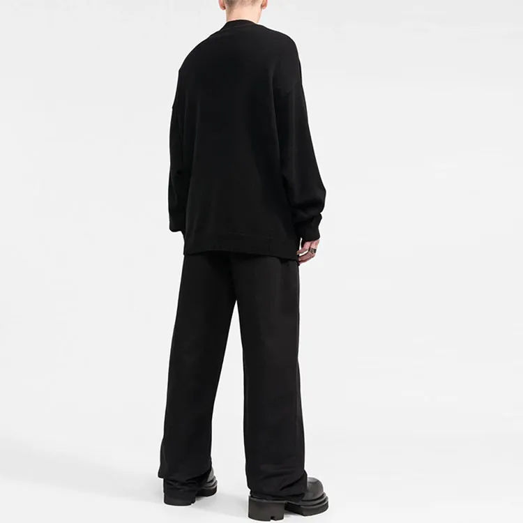 Balenciaga SS22 Knitted Fabric Cardigan Coat Men's Black-2