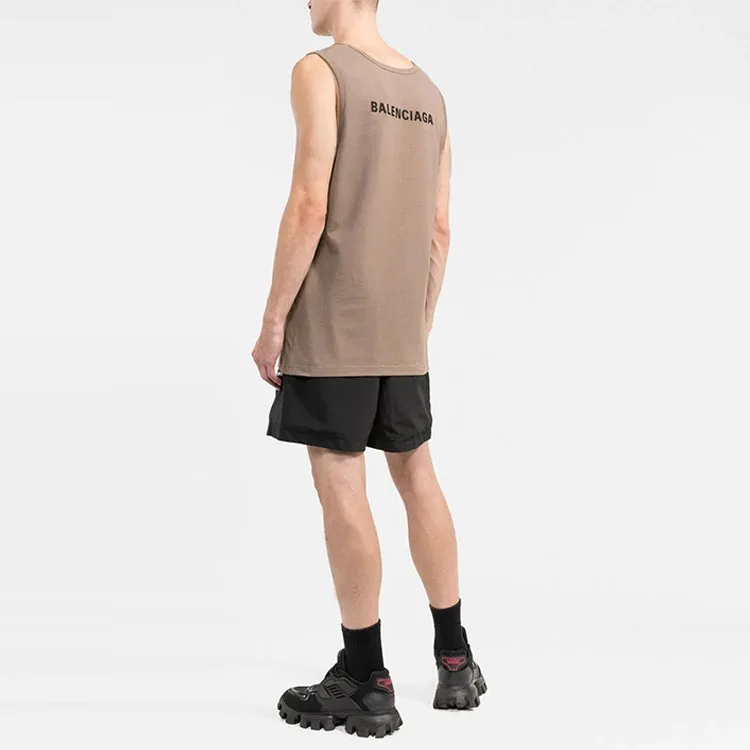 Balenciaga SS22 Tank Tops Regular Version Men's Brown-2