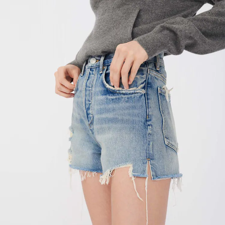 Maje Denim Shorts Women's Blue-3