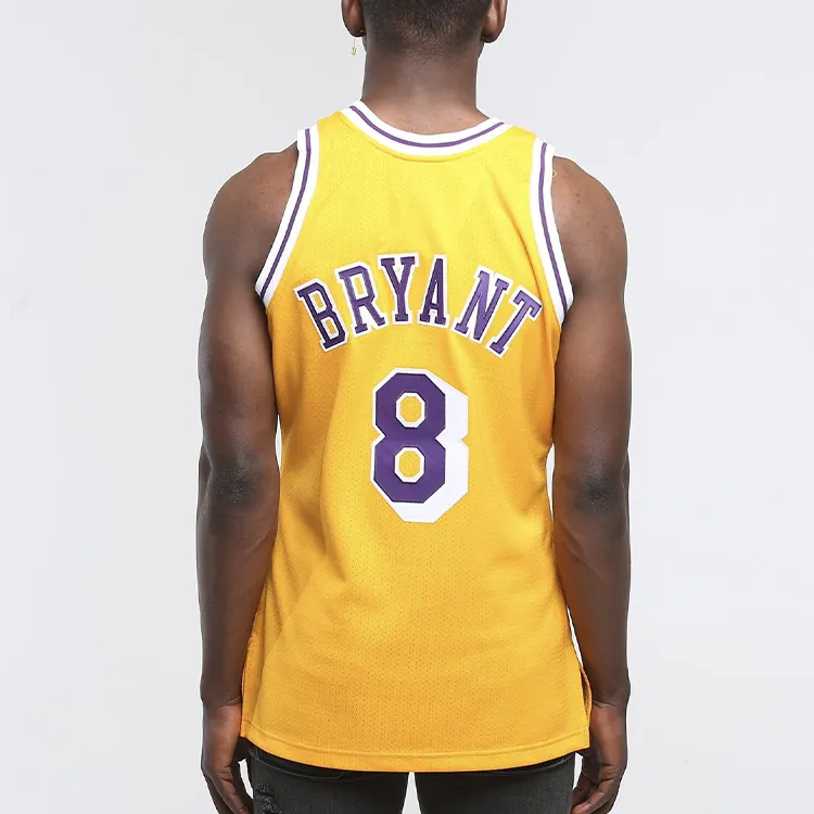 Mitchell & Ness Basketball Jerseys Men's Yellow-2