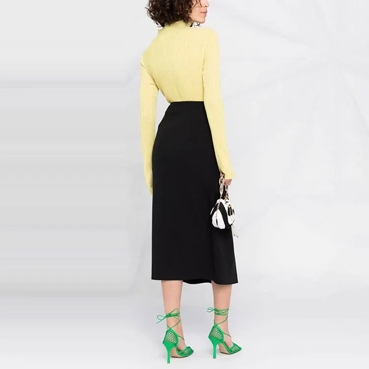 Valentino Casual Long Skirts Women's Black-2