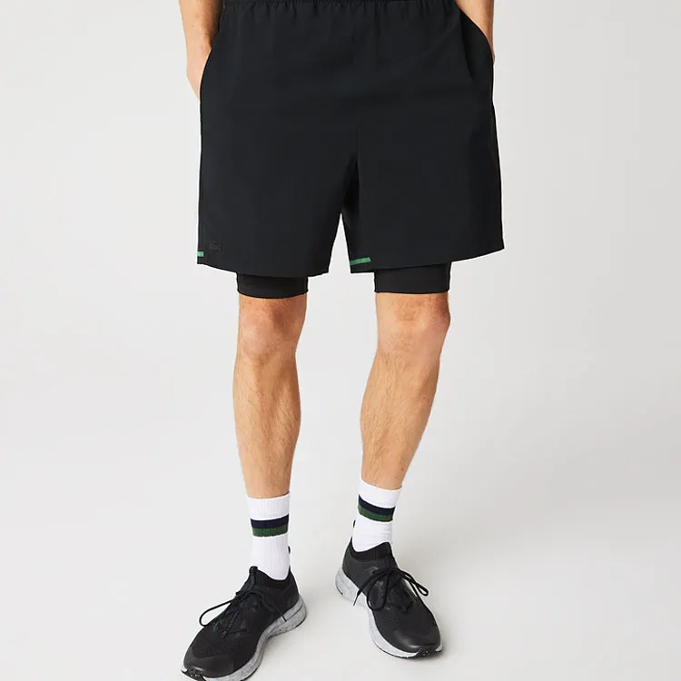 LACOSTE SS22 Slim Fit Shorts Summer Men's Black-3