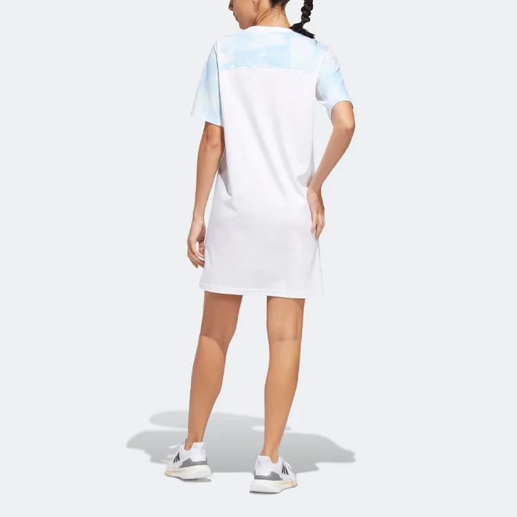 Adidas Short Sleeved Dresses Women's White-2