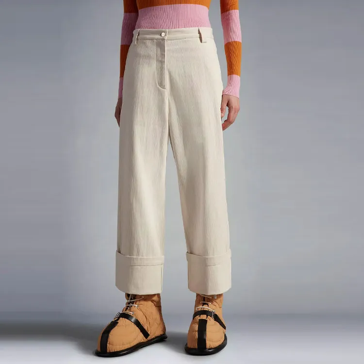 MONCLER GENIUS Moncler 1952 Button Detailed Wide Leg Trousers-2