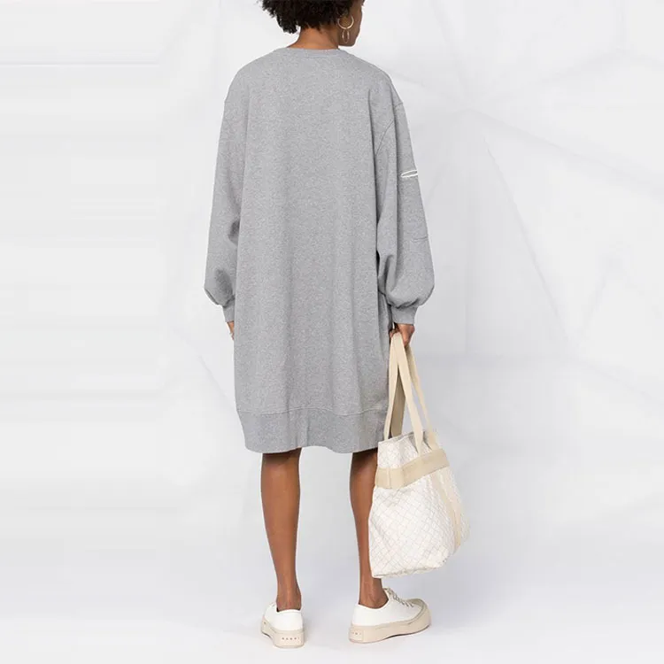 MM6 Maison Margiela Long Sleeved Dresses Women's Gray-2