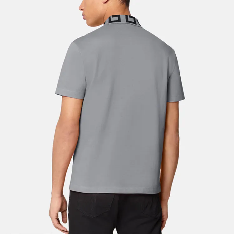 VERSACE VERSACE FW22 Polo Shirt Men's Gray-2