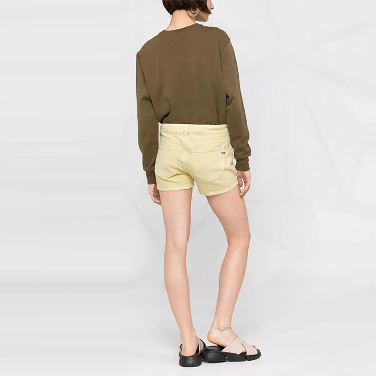 DIESEL Denim Shorts Women's Yellow-2