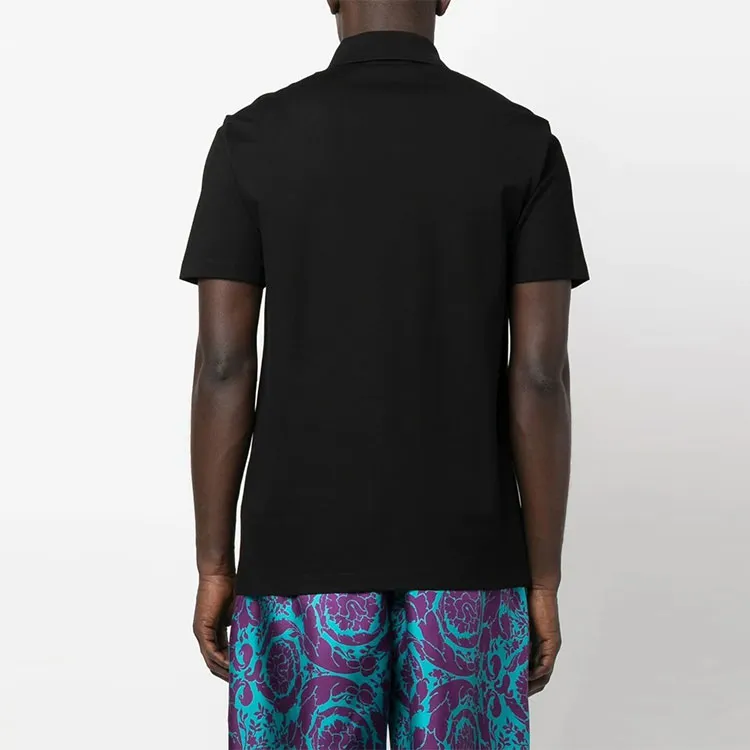 VERSACE Medusa Embroidered Short Sleeved Polo Shirt-2