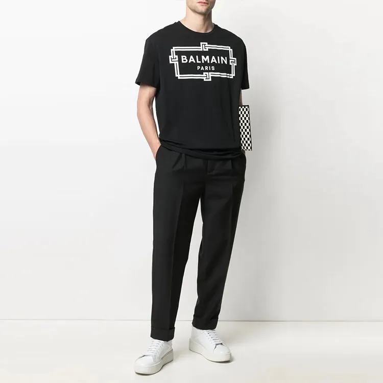 BALMAIN T Shirts Men Black-2