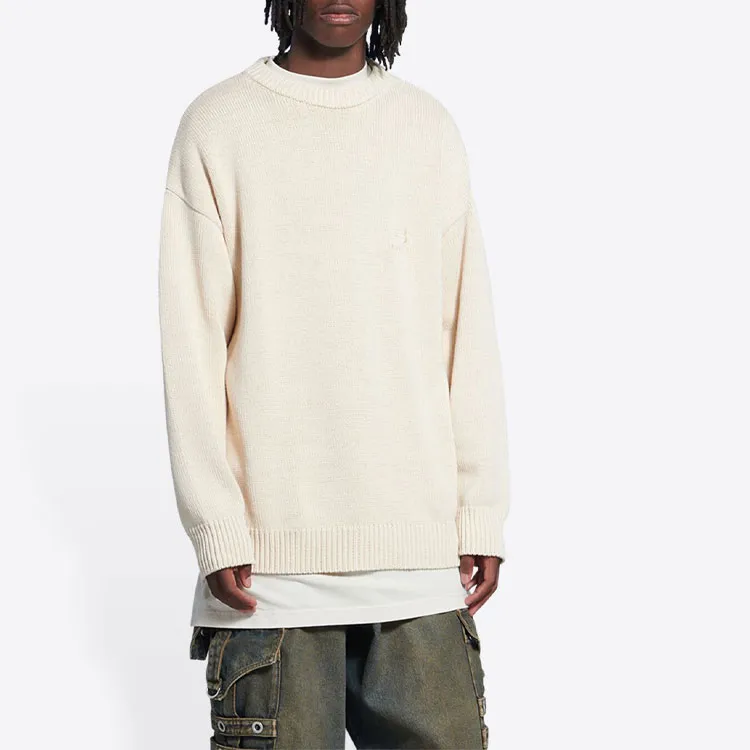 Balenciaga SS22 Sweater Men's Ecru-3