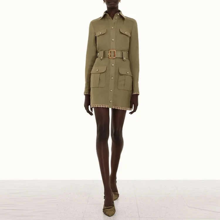 Zimmermann Long-Sleeved Dresses Women's Green-1