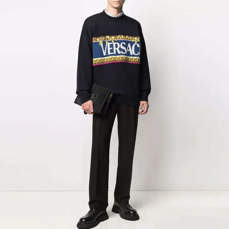 VERSACE Logo Knit Sweater-1