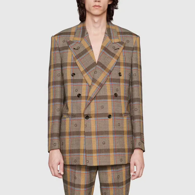 GUCCI Check wool Jacket-3