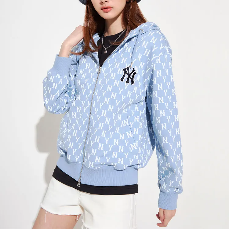 MLB Old Flower Sweatshirt Fall Unisex Blue-2