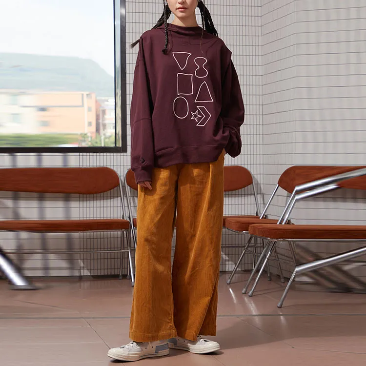Converse Graphic Bubble Sweatshirts Unisex Maroon-3