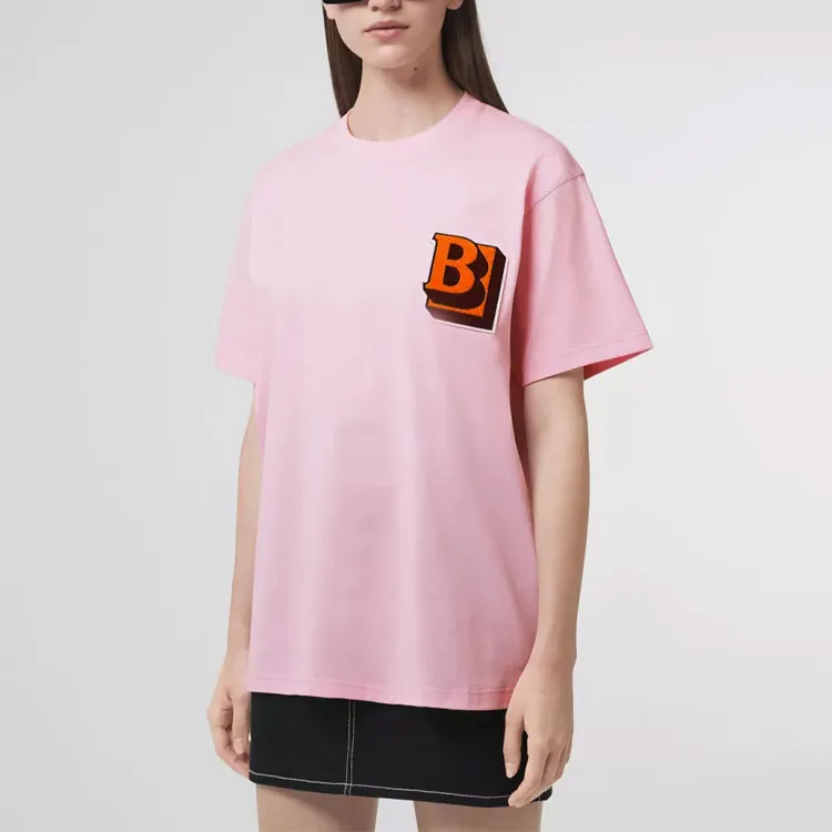 Burberry T Shirt Women's Light Candy Pink-1