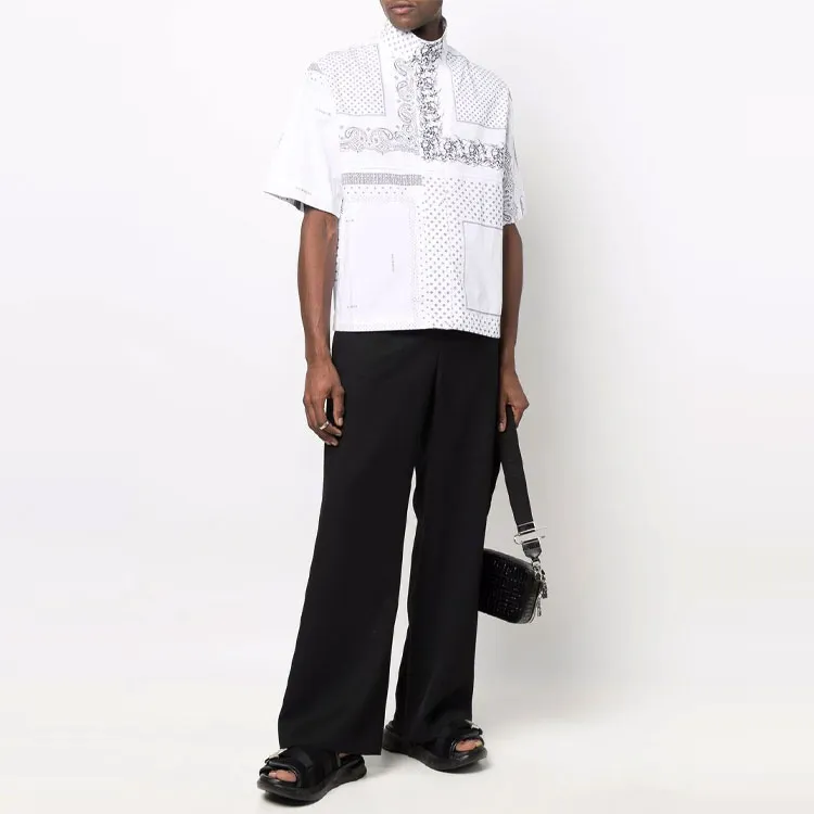 Givenchy Zip Snap Short Sleeve Printed Shirt-1