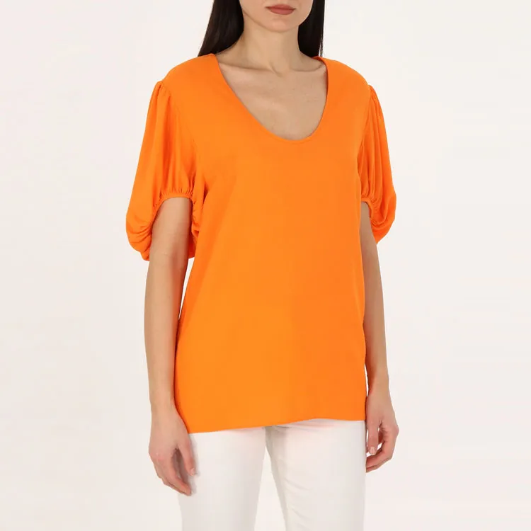 Stella McCartney Puff Sleeved Crewneck T Shirt-1