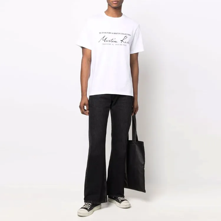 Martine Rose Logo Printed Crewneck T Shirt-3