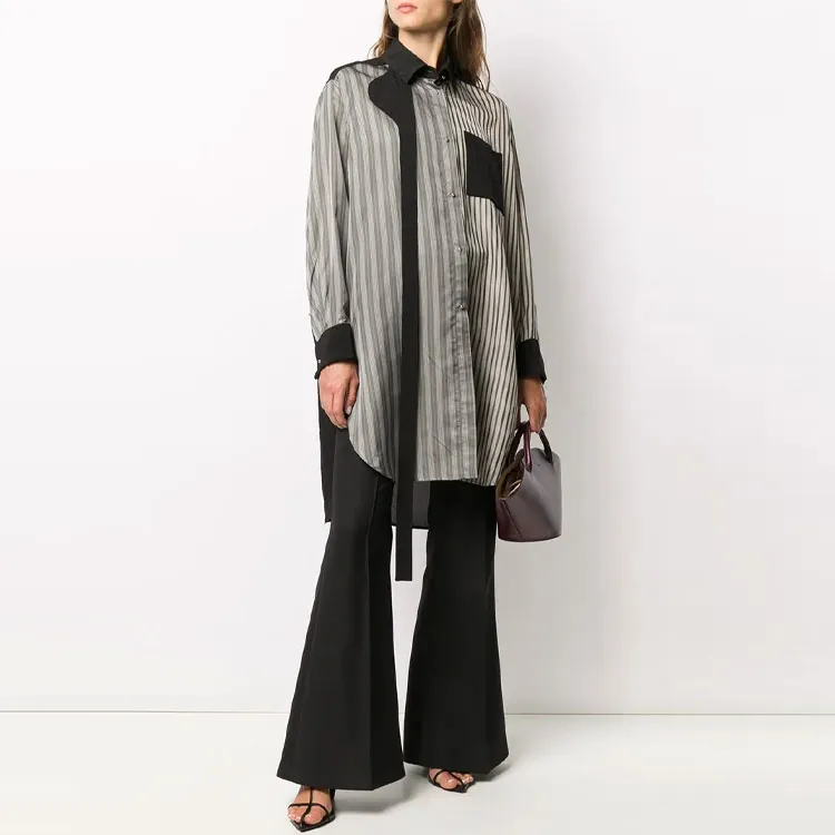 LOEWE Patchwork Striped Shirt-1
