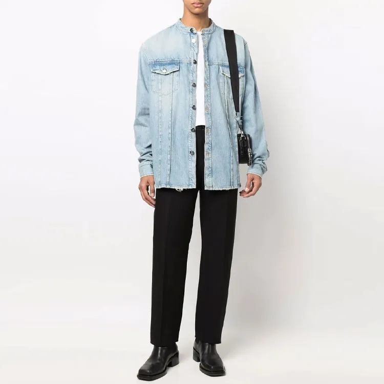 BALMAIN Shirts Men Blue-1
