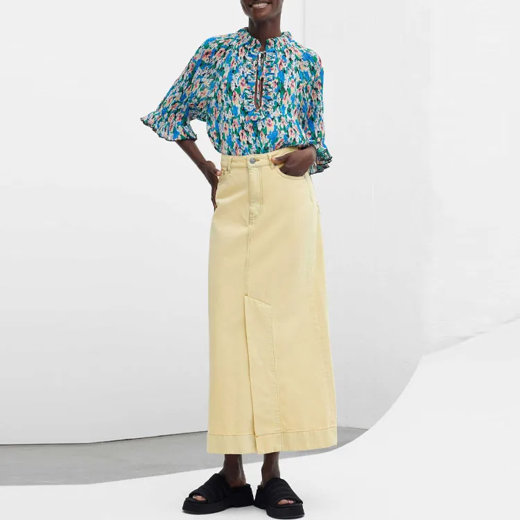 GANNI Floral-print Ruffle Blouse-2