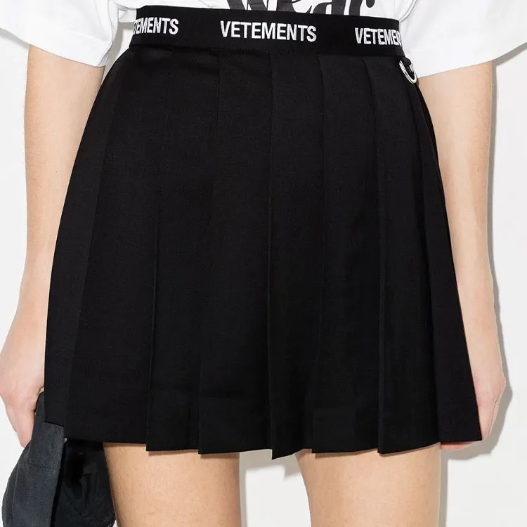 Vetements Casual Short Skirts Women's Black-1
